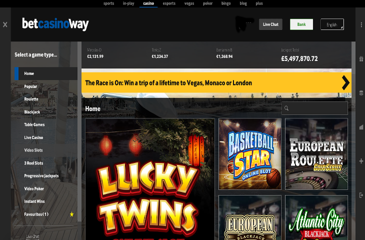 Betway_Casino_Startbildschirm