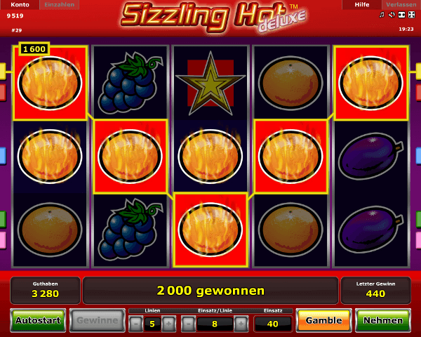 Sizzling Hot Deluxe Spielautomat